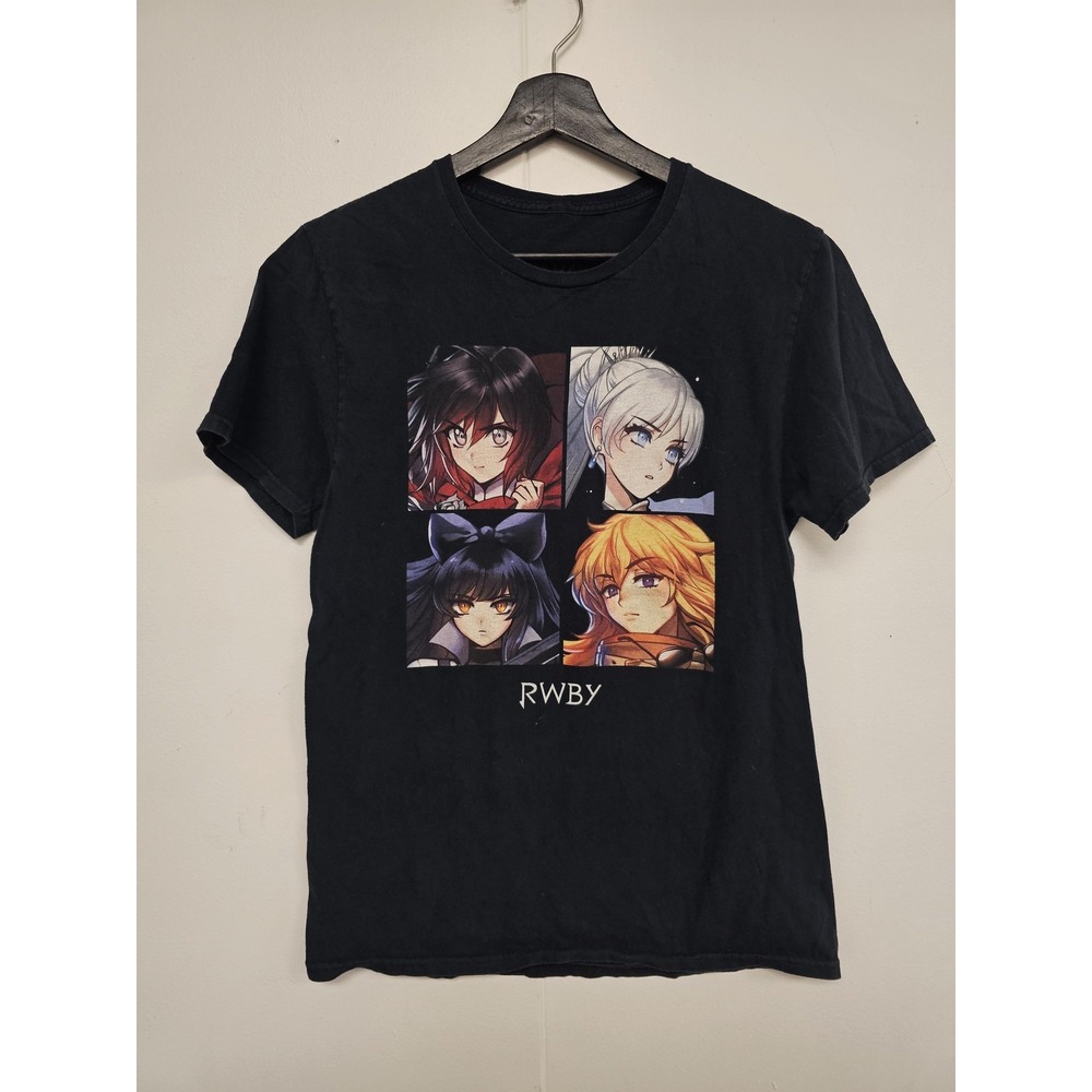 RWBY Shirt Adult Small Black Anime Graphic‎ Ruby Weiss Blake Yang T Shirt